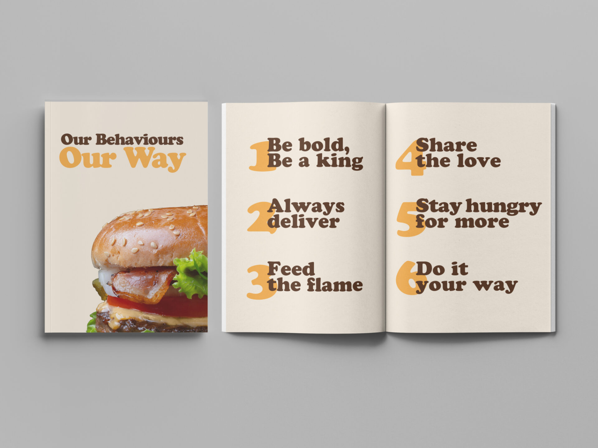 Burger king our behaviours book